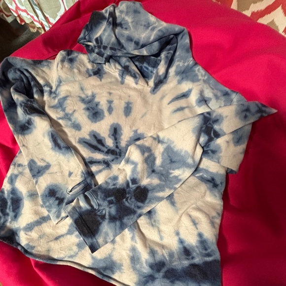 Firehouse Tie Dye Cropped T-Shirt Hoodie - Picture 1 of 3